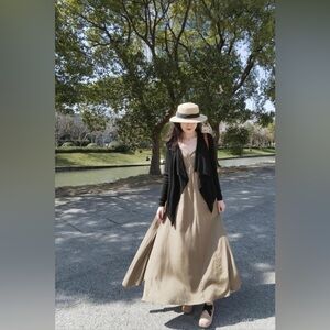 Juicy Couture Womens Open Front Cardigan Black Draped Knit Sweater‎ ruffled S